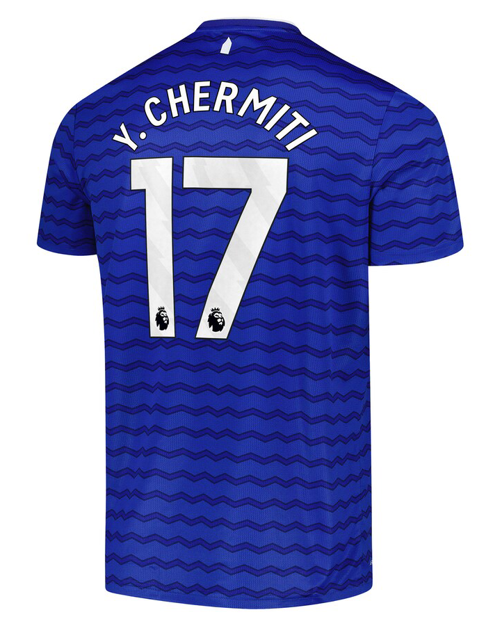 Everton Home Jersey 25-26 with Y. CHERMITI and number 17