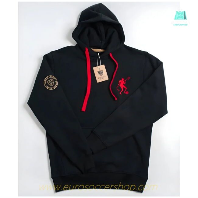 Manchester Retro Football Hoodie The Devil (Black)