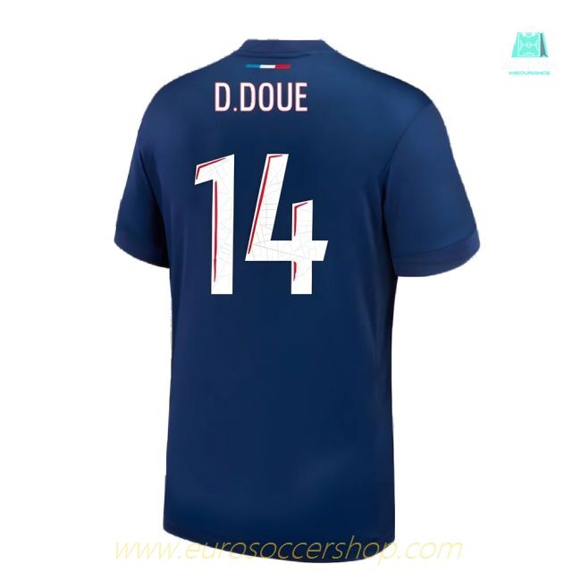 2024-2025 PSG Paris Saint Germain Home Shirt (D.Doue 14)