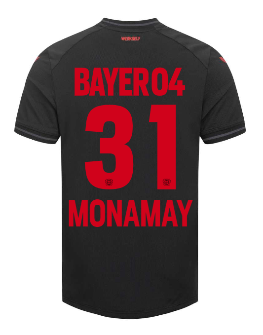 Bayer 04 Leverkusen MONAMAY 31 Home Football Jersey for the 23-24 Season