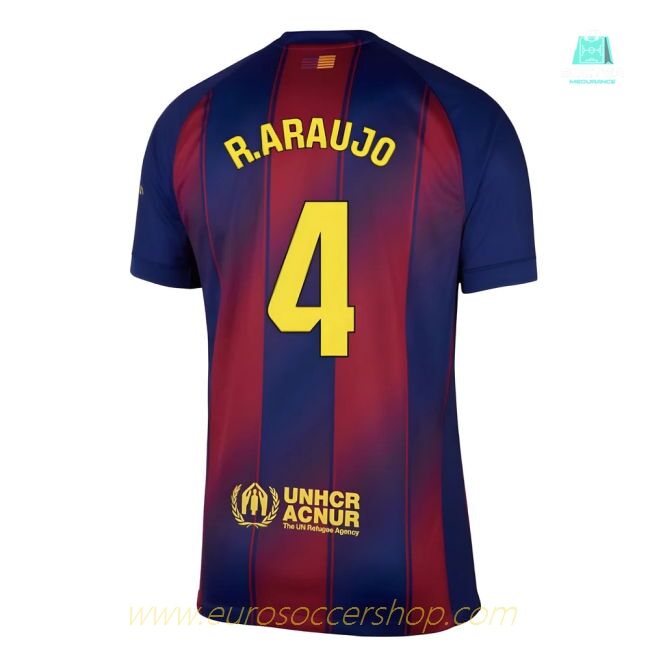 2025-2026 Barcelona Home Shirt (R.Araujo 4)