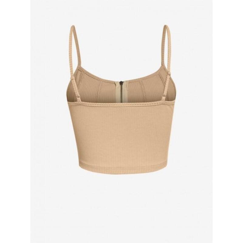 Ribbed Full Zip Cropped Cami Top FN5124