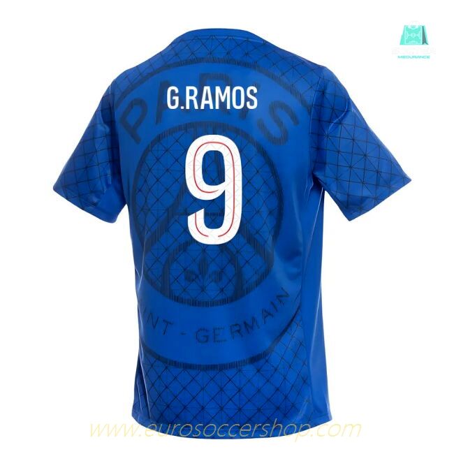2025-2026 PSG Academy Pro Home Pre Match Shirt (Royal) (G.Ramos 9)