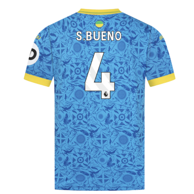 Wolves Wolves Third Shirt S Bueno #4 Professional Grade Enthusiast...