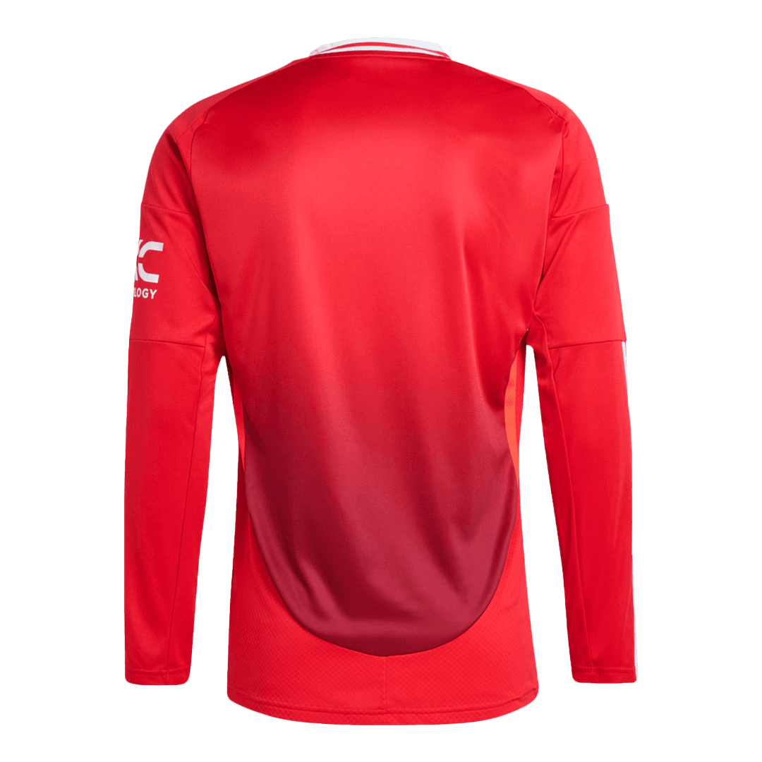 Manchester United Home Long Sleeve Soccer Jersey