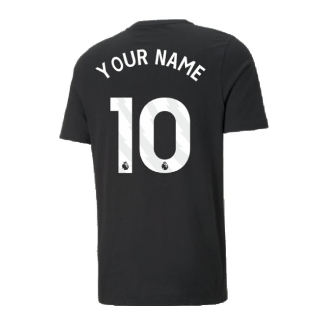 2024-2025 Man City ESS Tee (Black) (Your Name)