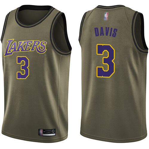Lakers #3 Anthony Davis Authentic 2024 Icon NBA Jersey - Green