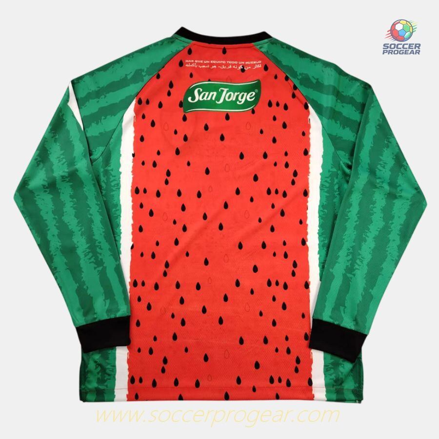 Palestine CL 2025 Edition 2026 Third Red Long Sleeve Soccer Shirt
