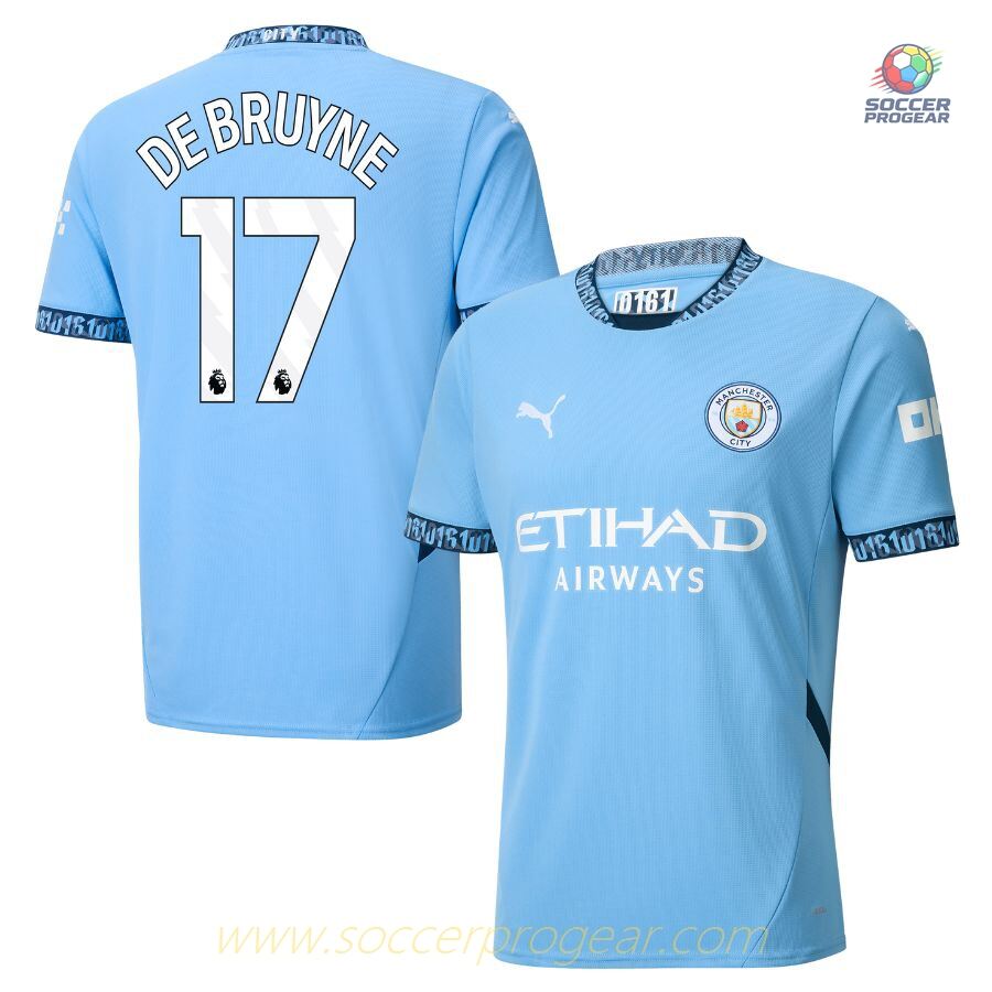 Manchester City Home Soccer Shirt 2024/25 Collection De Bruyne