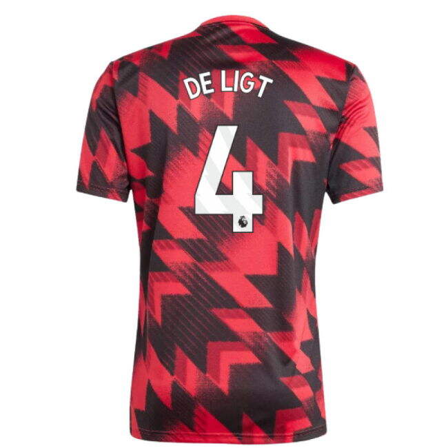Man Utd Certified 2025-2026 Man Utd Pre-Match Shirt (Red) (De Ligt 4)