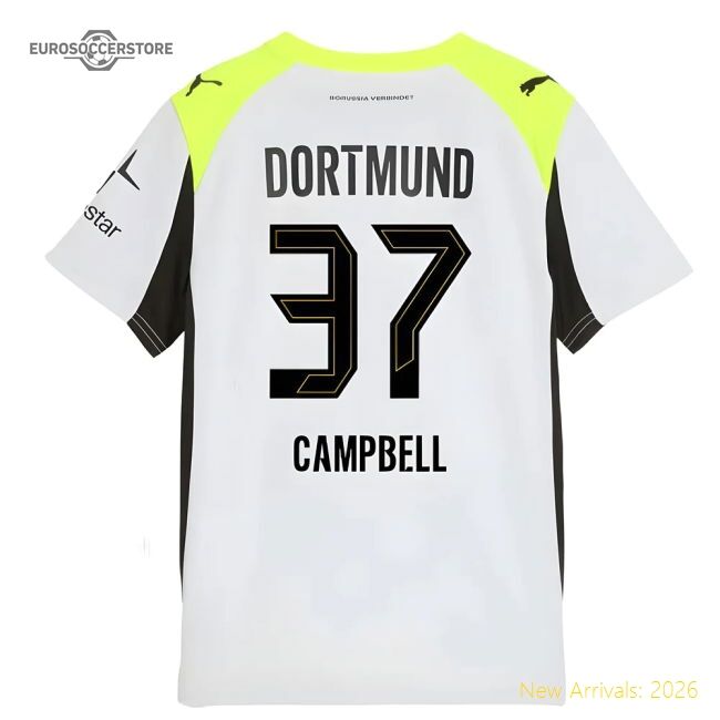 Exceptional 2025-2026 Borussia Dortmund Away Shirt (kids) (campbell