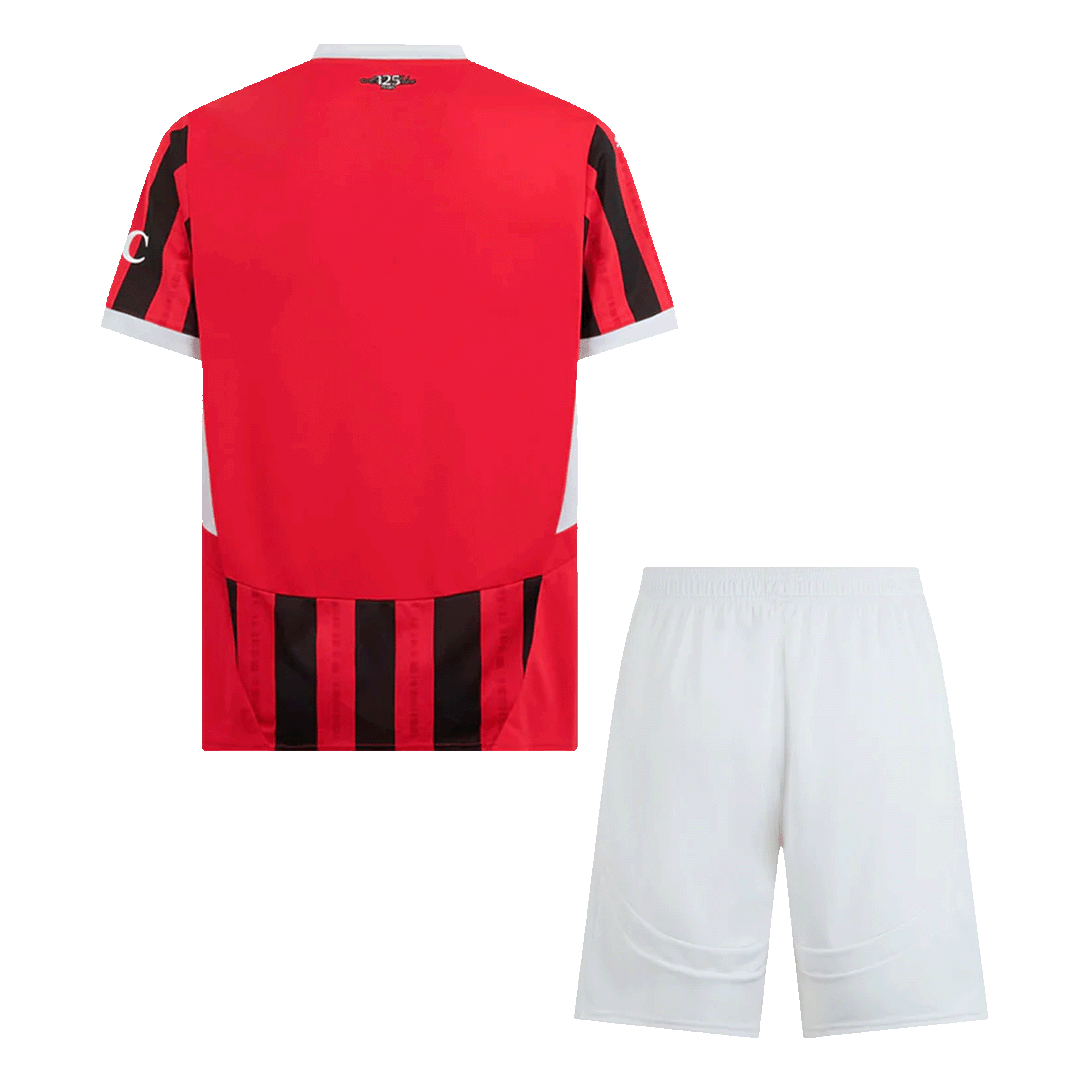 AC Milan Home  Soccer Jersey Kit(Jersey+Shorts) 2024/25 Authentic Kit