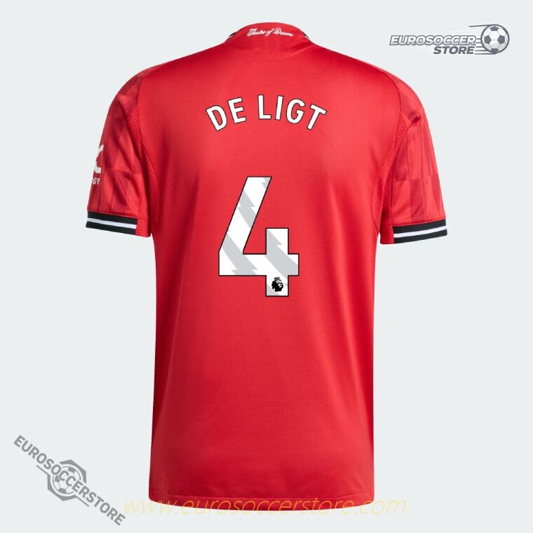 De Ligt #4 Home Jersey of Manchester United for the 25-26 Season (Player Version)