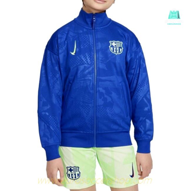 2025-2026 Barcelona Academy Pro Third Anthem Jacket (Blue) - Kids