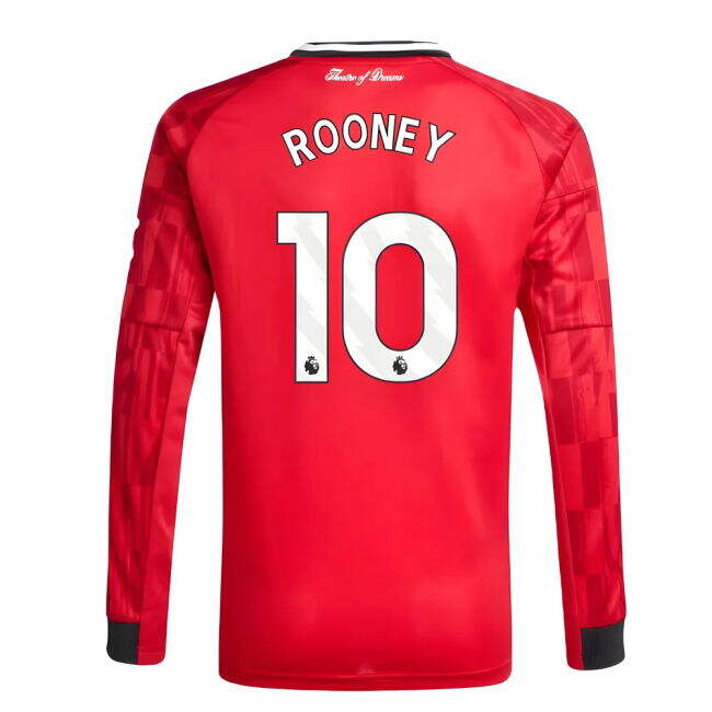 2025-20 Man Utd Home Soccer Jersey Rooney #10 L M S Kids