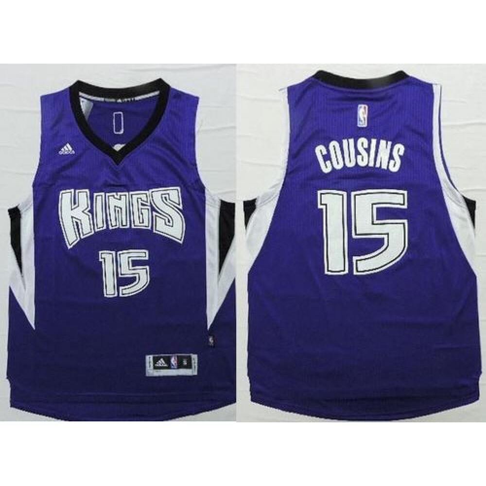 Kings #15 DeMarcus Cousins Purple Revolution 30 Stitched NBA Jersey