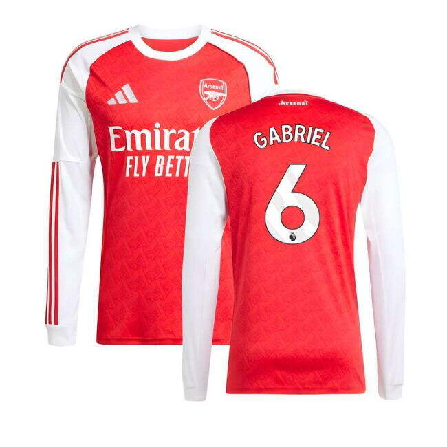 2025-2026 Arsenal Long Sleeve Home Shirt (Gabriel 6)
