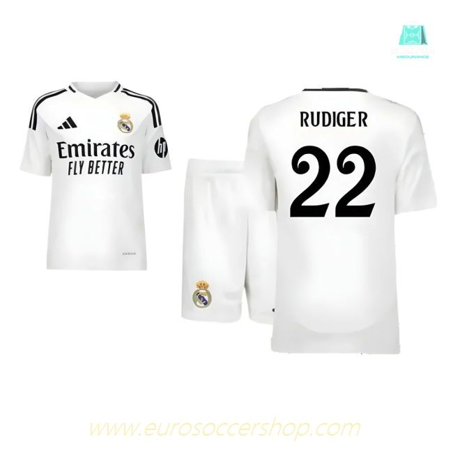 2024-2025 Real Madrid Home Youth Kit (Rudiger 22)