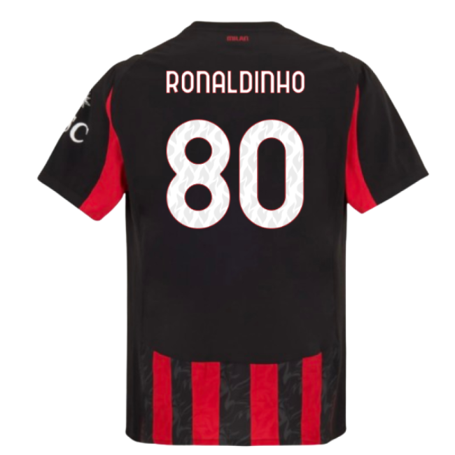 Home Shirt for AC Milan Authentic 2025-2026 (Unisex