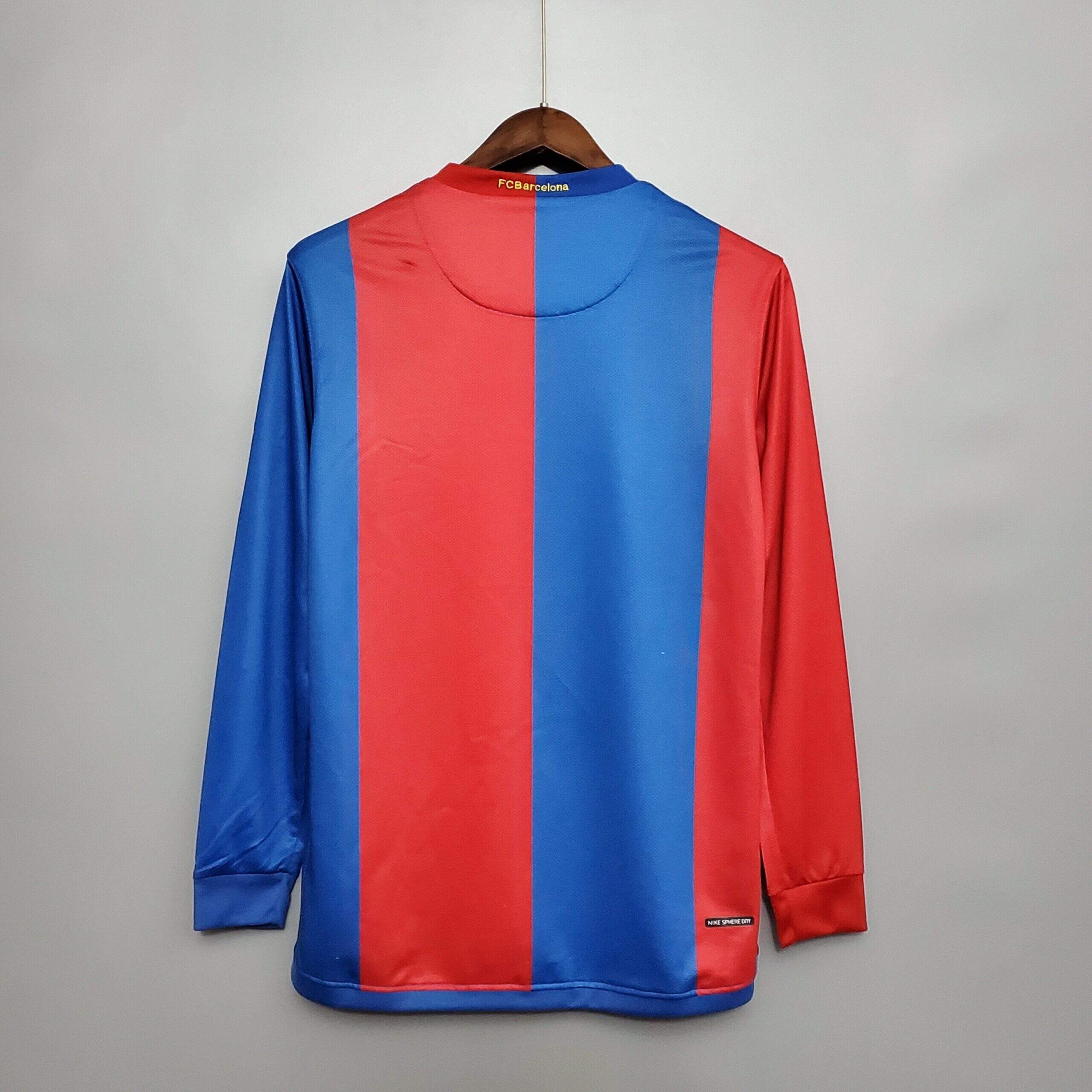 2006-2007 Barcelona Home retro kit long sleeve