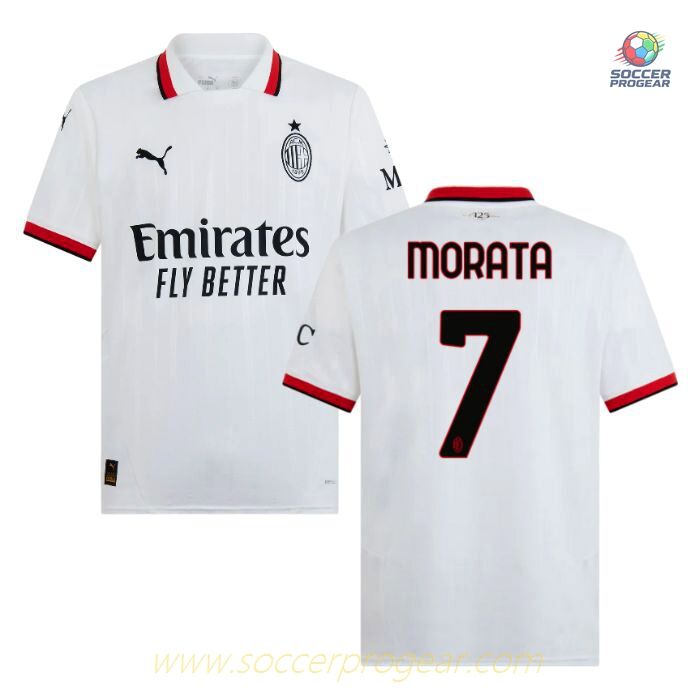 AC Milan Away Team Football Jersey 2024-2025 Season Morata