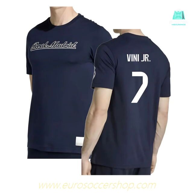 2025-2026 Real Madrid US Tee (Navy) (Vini Jr. 7)