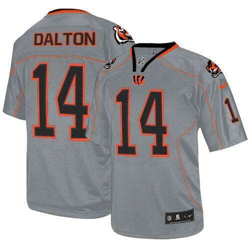 Authentic Cincinnati #14 Andy Dalton None Lights Out Elite NFL Jersey