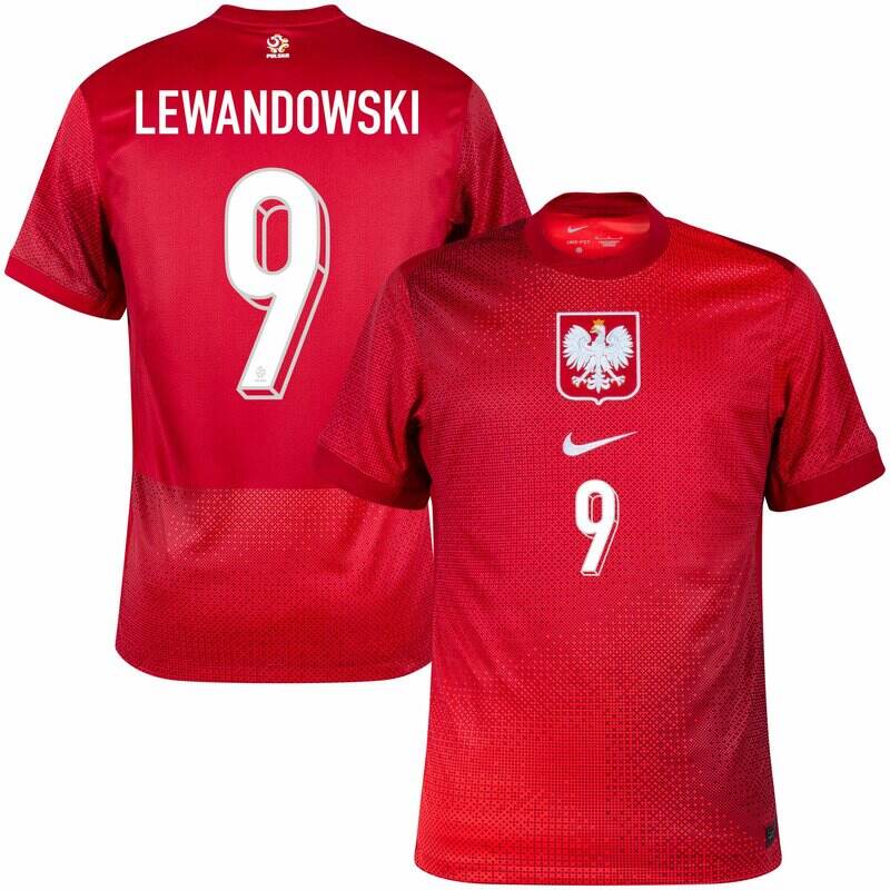 Poland Away Football Soccer Shirt 2024/25 Collection Lewandowski
