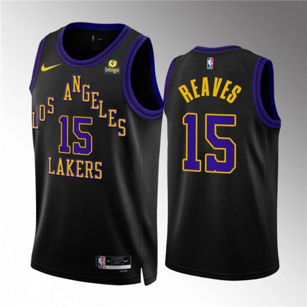 Authentic 15 Los Angeles Lakers Black Jersey - City Edition - Game Day Essential