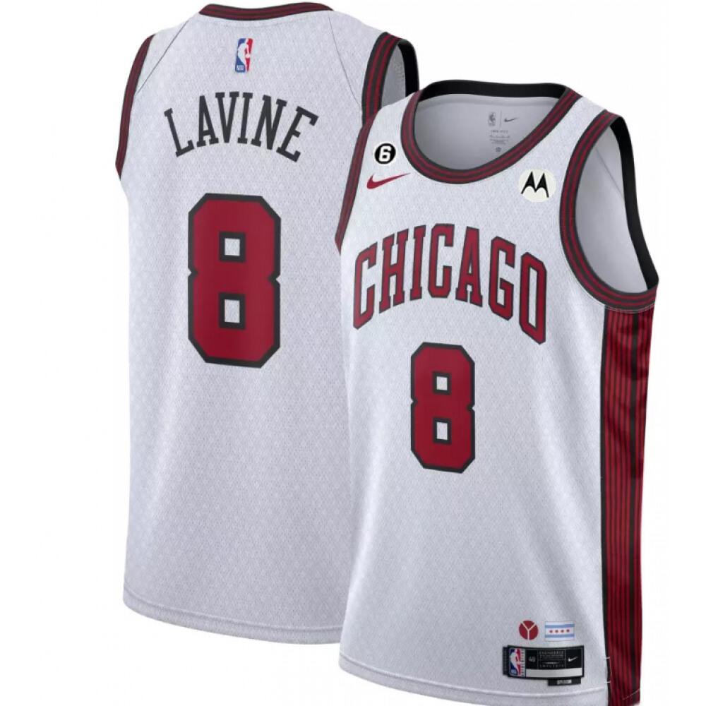 Durable Zach LaVine8 Chicago Bulls White Jersey - City Edition