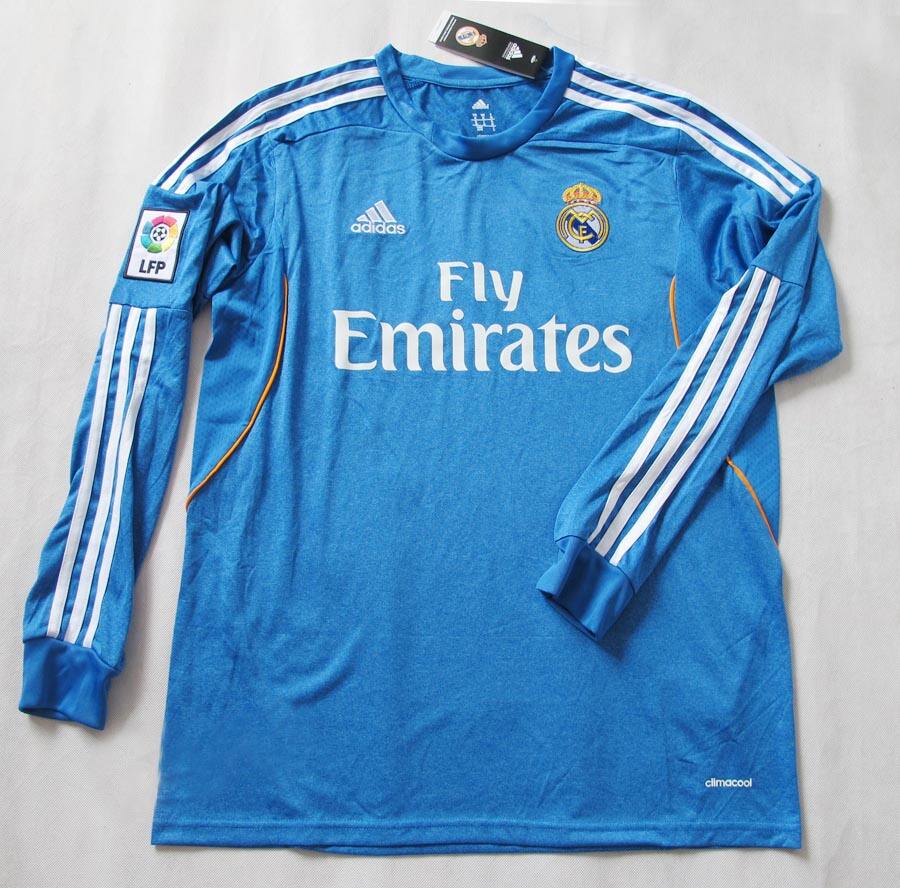 13-14 Real Madrid Away Long Sleeve Jersey Shirt - Official Replica