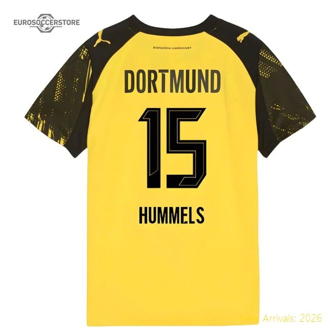First-class 2025-2026 Borussia Dortmund Home Shirt (kids) (hummels 15)