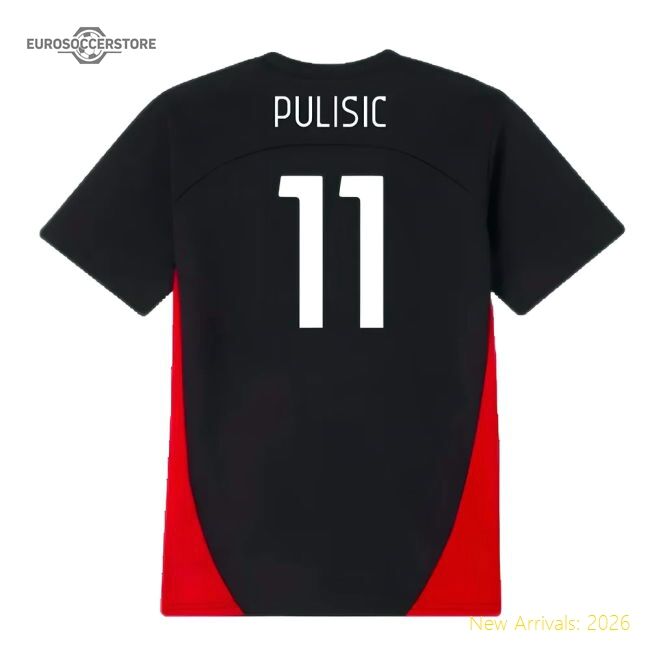 Ac Milan Italian Pulisic Training Top-tier Jersey Performance Fabric
