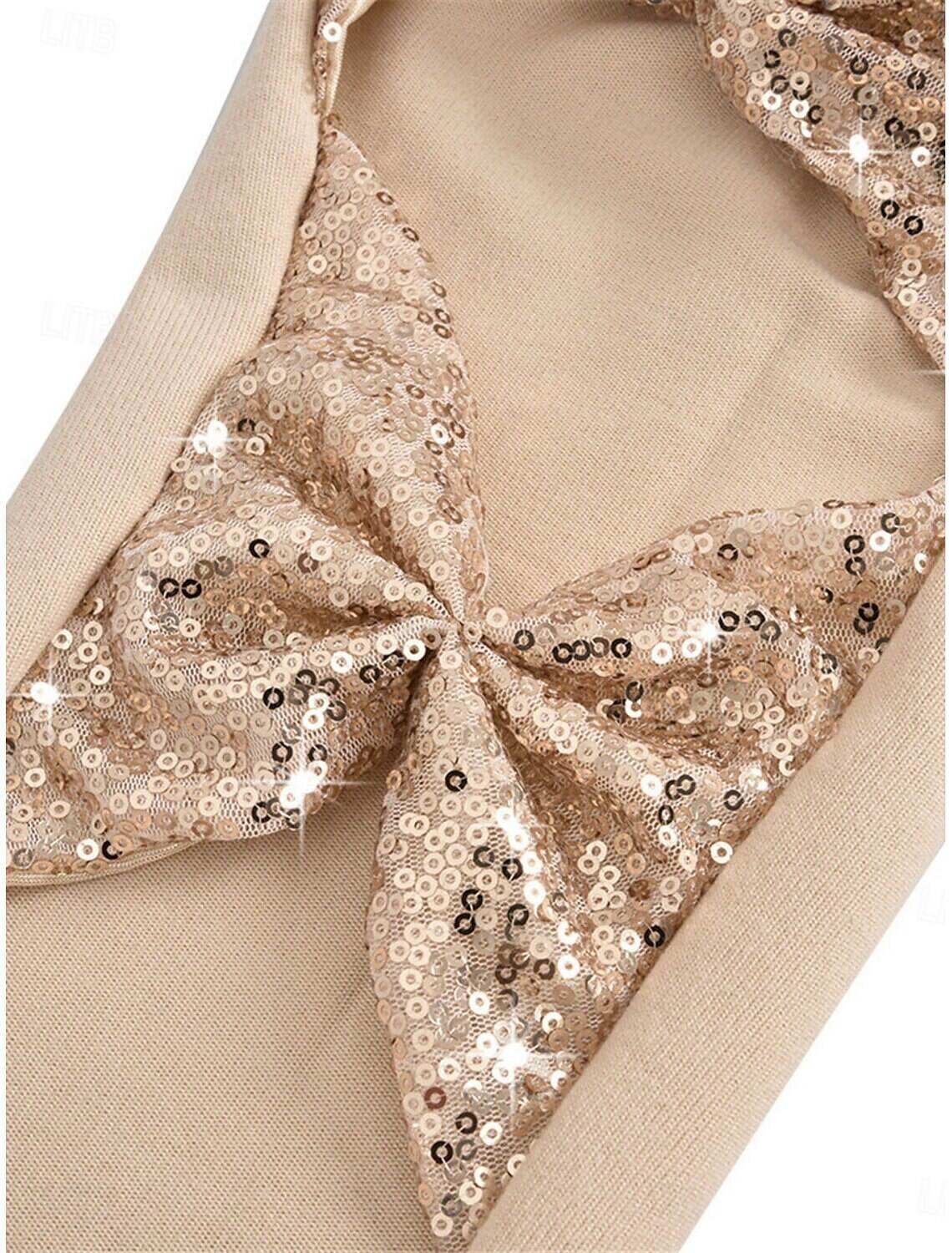 Women's Shirt Blouse Basic Casual Solid Color Regular Tops Long Sleeve V Neck Sequins Patchwork Bow Regular Fit Daily Fall Winter