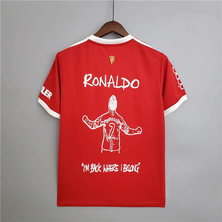 Manchester United 21-22 Kit Home Red Ronaldo 7 Soccer Jersey Football