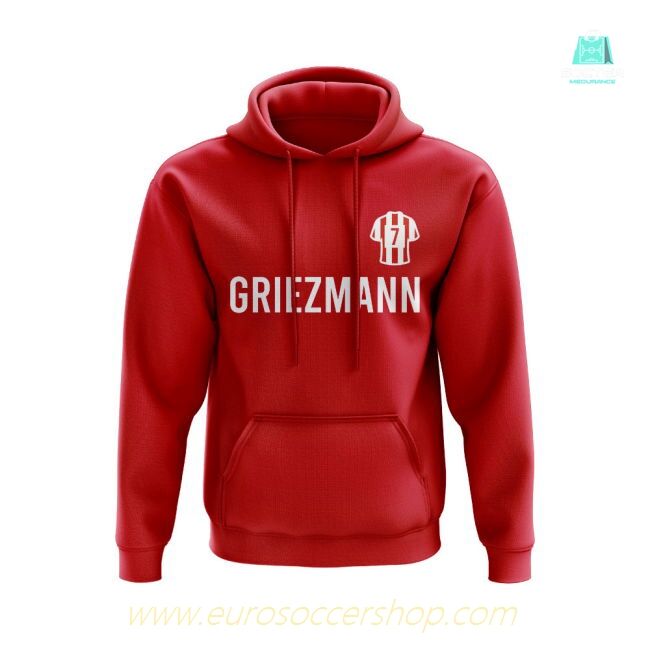 Antoine Griezmann Atletico Madrid Number Hoody (Red)
