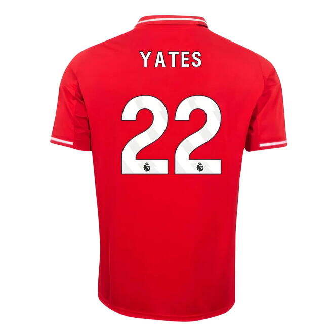 2025-2026 Nottingham Forest Home Shirt (Yates 22) - fan gear