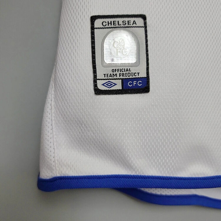 03-05 CHELSEA RETRO AWAY WHITE SOCCER SHIRT JERSEY - Official Replica