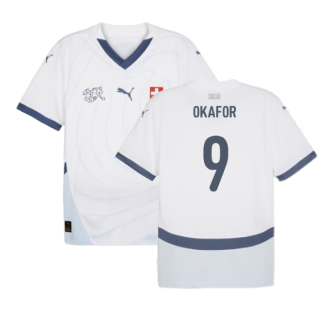 Okafor 9 Licensed 2024-2025 Switzerland European Football Away Jersey