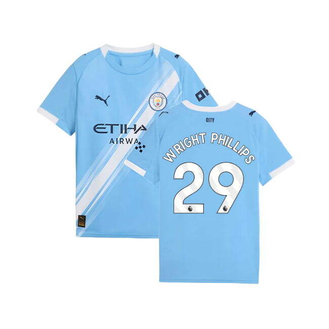 Chic Man City 2025-2026 Man City Home Shirt (Kids) (Wright Phillips...