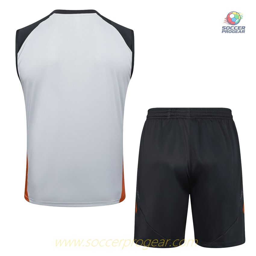 Benfica 2024-2025 Season White Black Short Tank Top