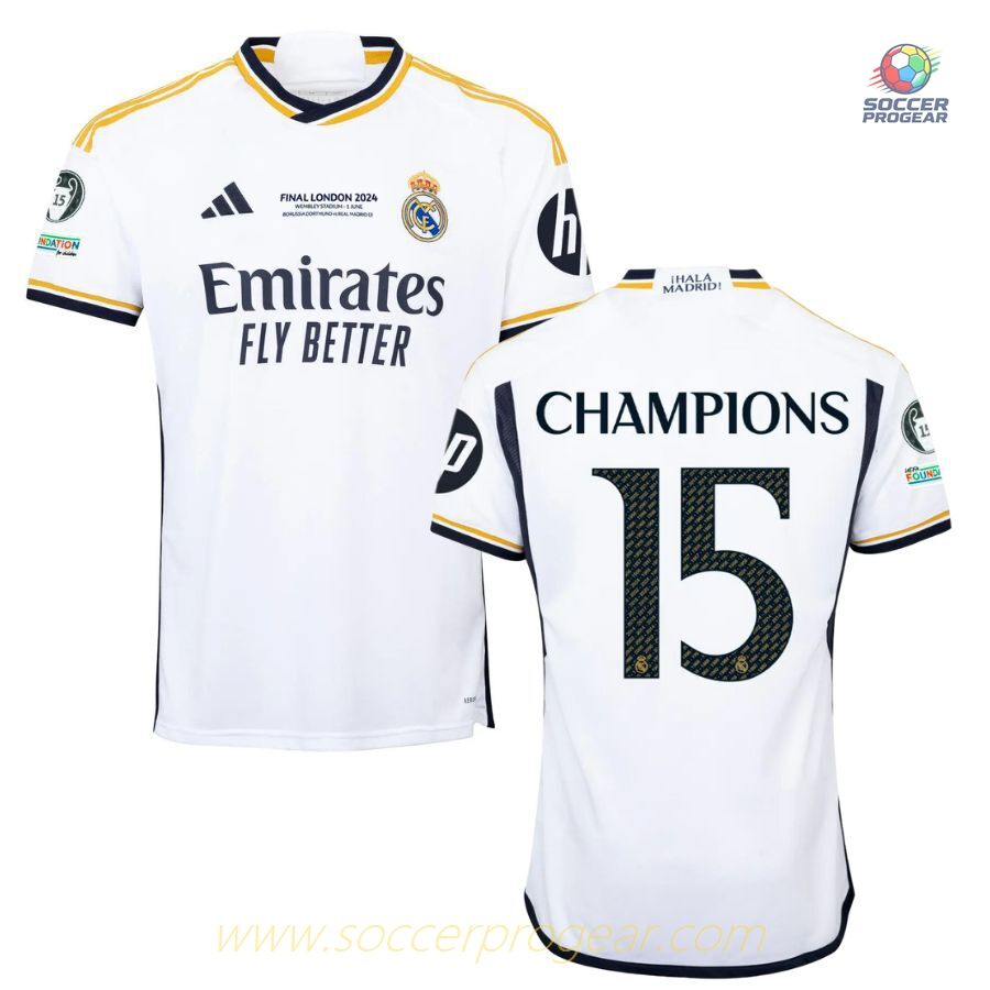 Real Madrid Youthren's Football Jersey 2023 2024 Champions 15