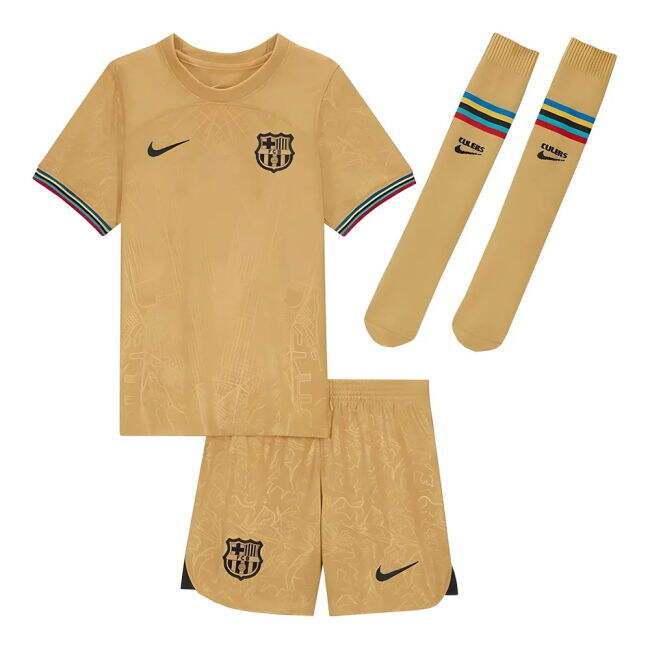 Barcelona Little Boys 2022-2023 Away Kit - (Adult