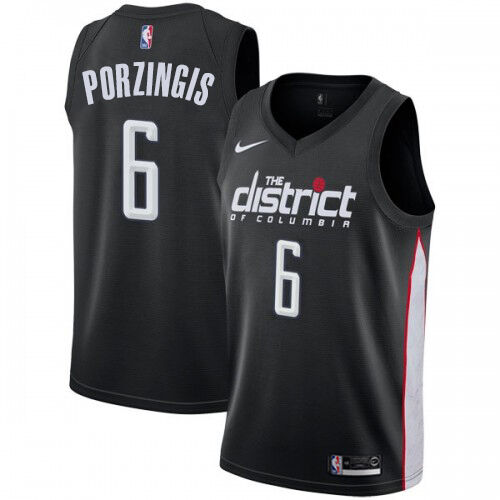 Wizards Kristaps Porzingis #6 Top-Grade 2018 City NBA Swingman Jersey
