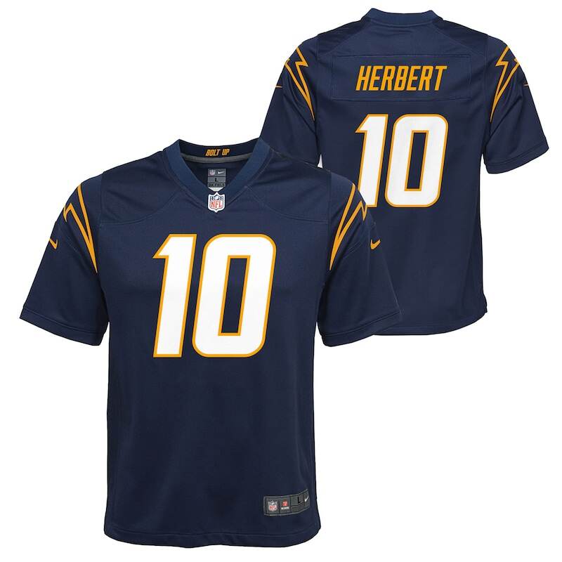 None Justin Herbert LA Chargers Genuine Team Spirit Wear Game Day Wear