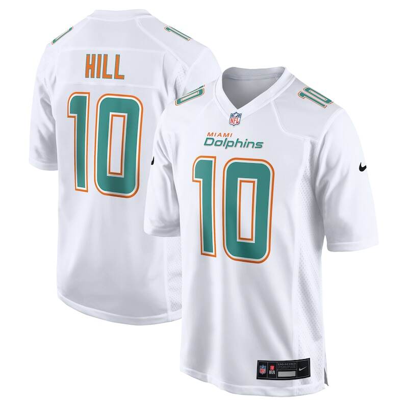 None Tyreek Hill MIA Dolphins Top-Grade Game Jersey Football Apparel