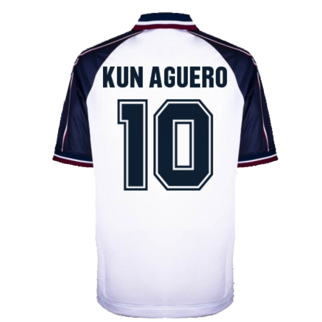 Committed Football Away Shirt Kun Aguero #10 Top Tier Fresh Look S...