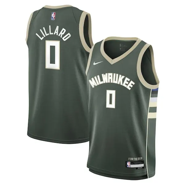 Damian Lillard MIL Premium Swingman Jersey - Green - Licensed Product