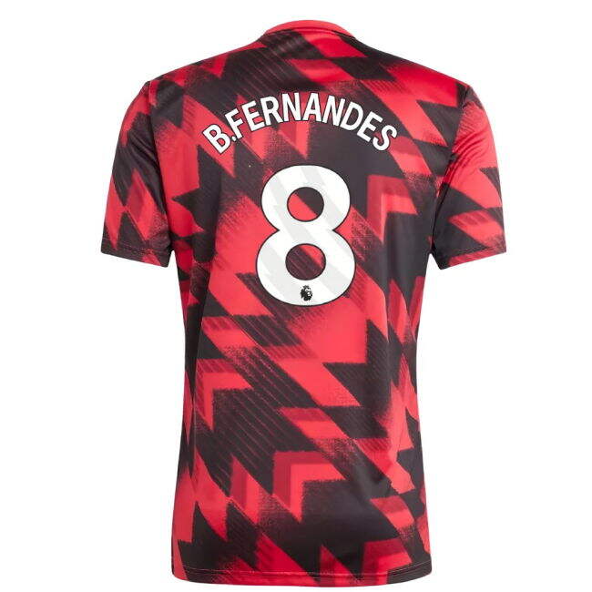 Women's 2025-2026 Man Utd Pre-Match Shirt (Red) (B.Fernandes 8)