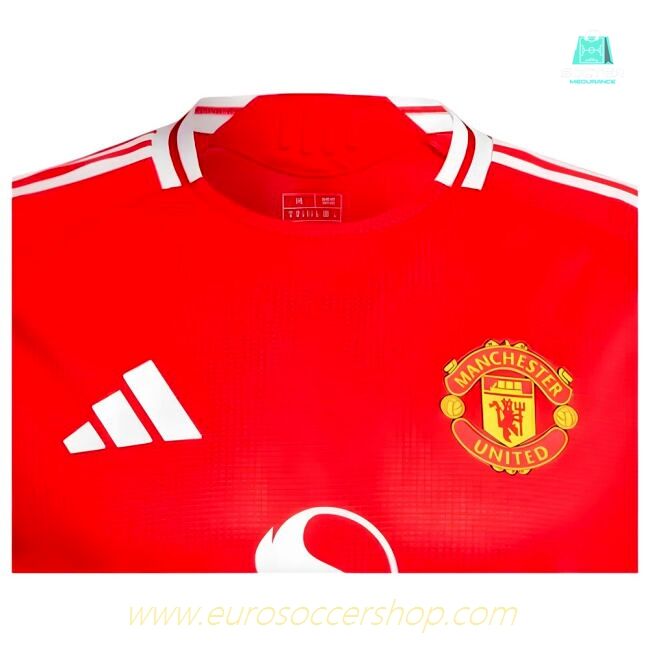 2024-2025 Man Utd Authentic Long Sleeve Home Shirt (Your Name)